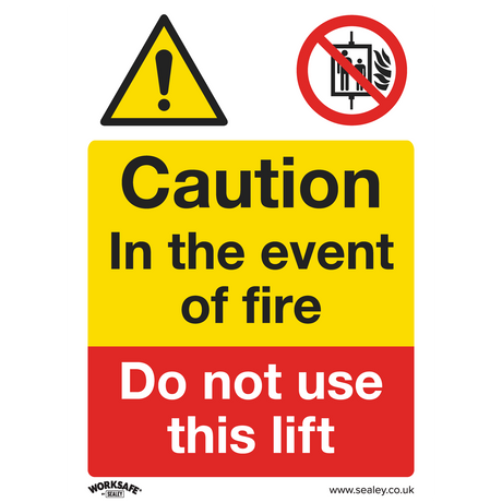 Sealey SS43P1 Worksafe® Caution Do Not Use Lift Safety Sign - Rigid Plastic