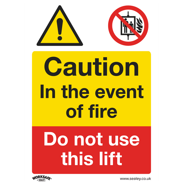 Sealey SS43P1 Worksafe® Caution Do Not Use Lift Safety Sign - Rigid Plastic