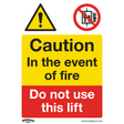 Sealey SS43V10 Worksafe® Caution Do Not Use Lift Safety Sign, Self-Adhesive Vinyl - Pack of 10