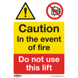 Sealey SS43V1 Worksafe® Caution Do Not Use Lift Safety Sign - Self-Adhesive Vinyl