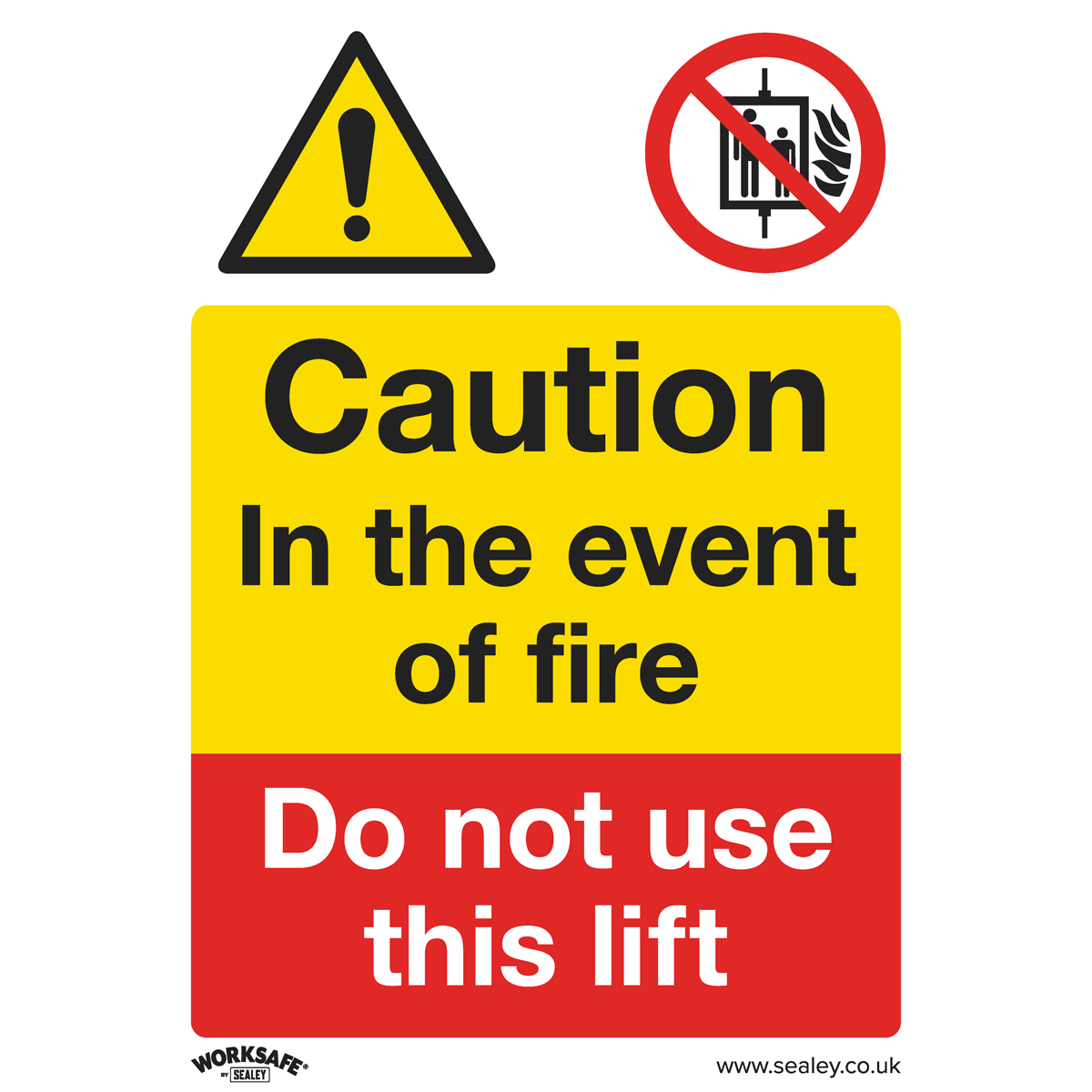 Sealey SS43V1 Worksafe® Caution Do Not Use Lift Safety Sign - Self-Adhesive Vinyl