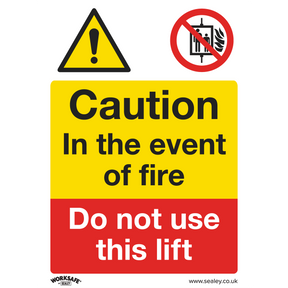 Sealey SS43V1 Worksafe® Caution Do Not Use Lift Safety Sign - Self-Adhesive Vinyl