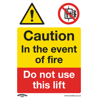 Sealey SS43V1 Worksafe® Caution Do Not Use Lift Safety Sign - Self-Adhesive Vinyl