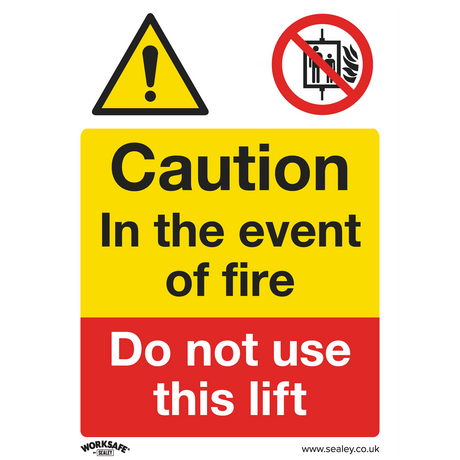 Sealey SS43V1 Worksafe® Caution Do Not Use Lift Safety Sign - Self-Adhesive Vinyl