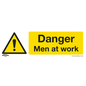 Sealey SS46P1 Worksafe® Danger Men At Work Safety Sign - Rigid Plastic