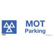 Sealey SS49V10 Worksafe® MOT Parking Safety Sign, Self-Adhesive Vinyl - Pack of 10
