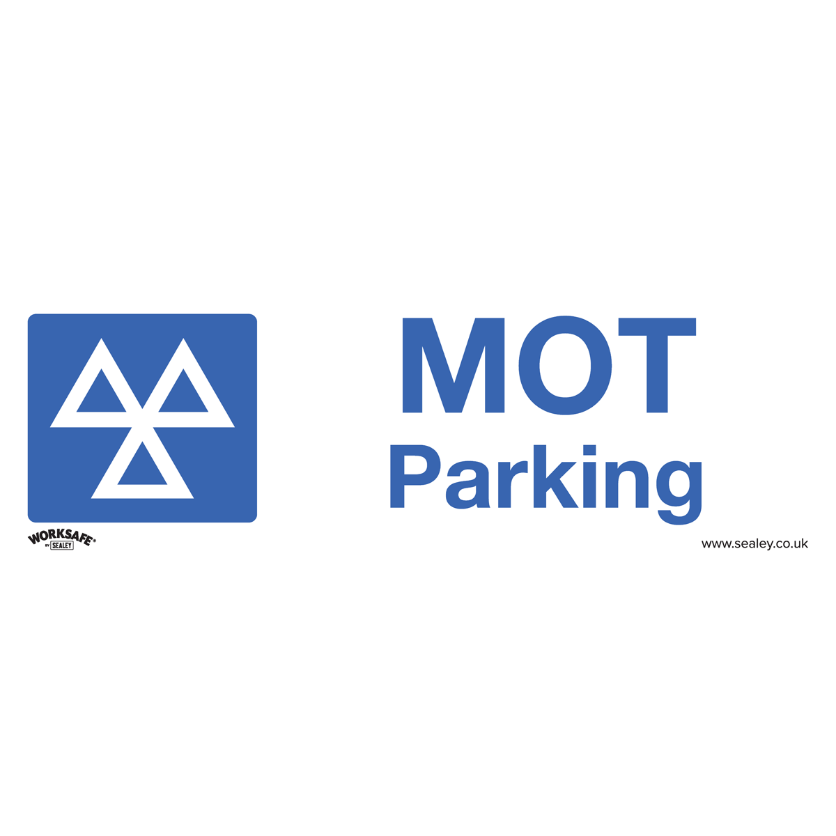 Sealey SS49V10 Worksafe® MOT Parking Safety Sign, Self-Adhesive Vinyl - Pack of 10