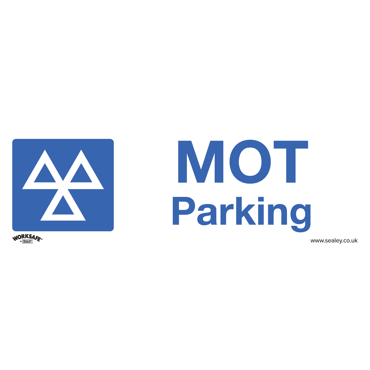 Sealey SS49V1 Worksafe® MOT Parking Safety Sign, Self-Adhesive Vinyl