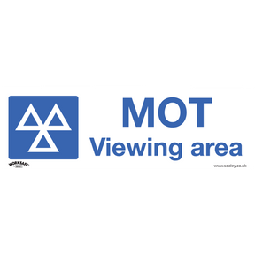Sealey SS50P1 Worksafe® MOT Viewing Area Safety Sign - Rigid Plastic