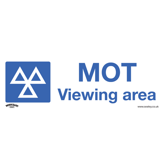 Sealey SS50P1 Worksafe® MOT Viewing Area Safety Sign - Rigid Plastic