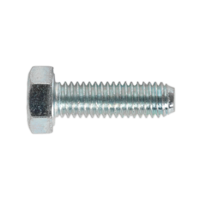 Sealey SS516 8.8 Zinc Plated HT Setscrew M5 x 16mm, DIN 933 - Pack of 50