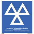 Sealey SS51A1 Worksafe® MOT Testing Station Safety Sign - Aluminium Composite