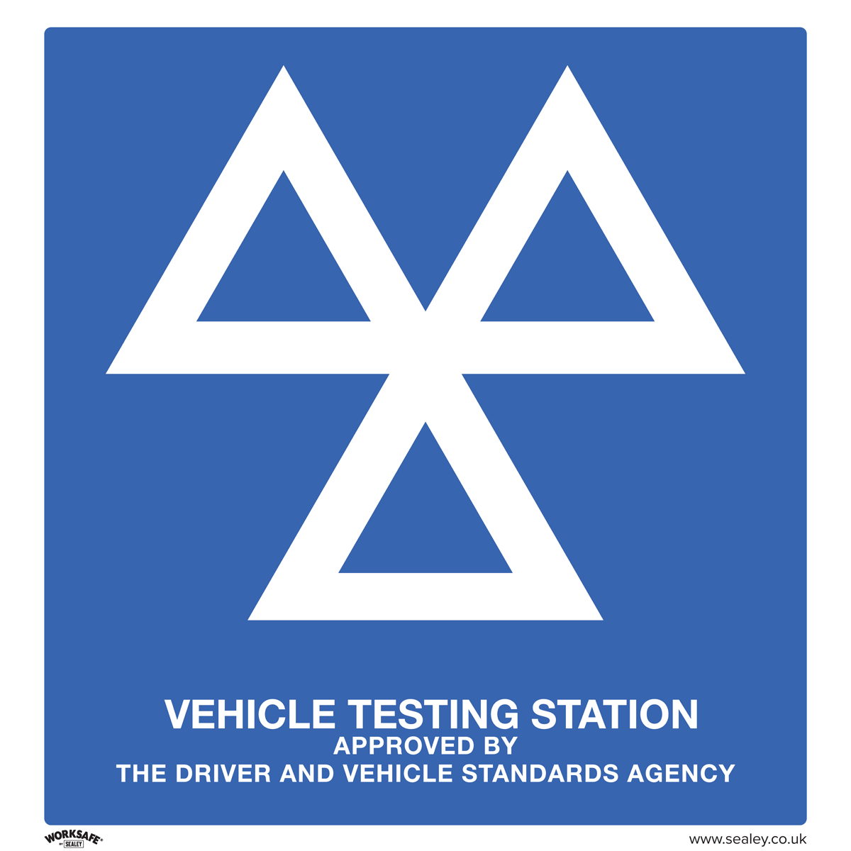 Sealey SS51A1 Worksafe® MOT Testing Station Safety Sign - Aluminium Composite