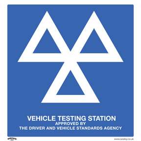 Sealey SS51A1 Worksafe® MOT Testing Station Safety Sign - Aluminium Composite