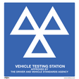 Sealey SS51P10 Worksafe® MOT Testing Station Safety Sign, Rigid Plastic - Pack of 10