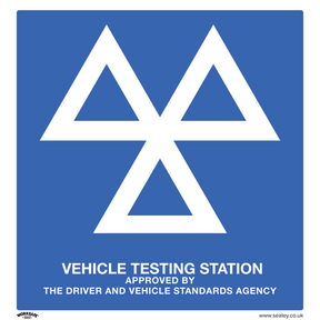 Sealey SS51P1 Worksafe® MOT Testing Station Safety Sign - Rigid Plastic