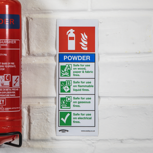 Sealey SS52P1 Worksafe® Powder Fire Extinguisher Safety Sign - Rigid Plastic - additional view 8