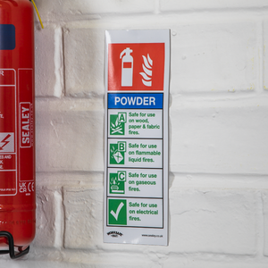 Sealey SS52P1 Worksafe® Powder Fire Extinguisher Safety Sign - Rigid Plastic - additional view 3