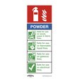 Sealey SS52P1 Worksafe® Powder Fire Extinguisher Safety Sign - Rigid Plastic