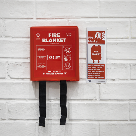 Sealey SS53P10 Worksafe® Fire Blanket, Rigid Plastic Safety Sign - Pack of 10 - additional view 2