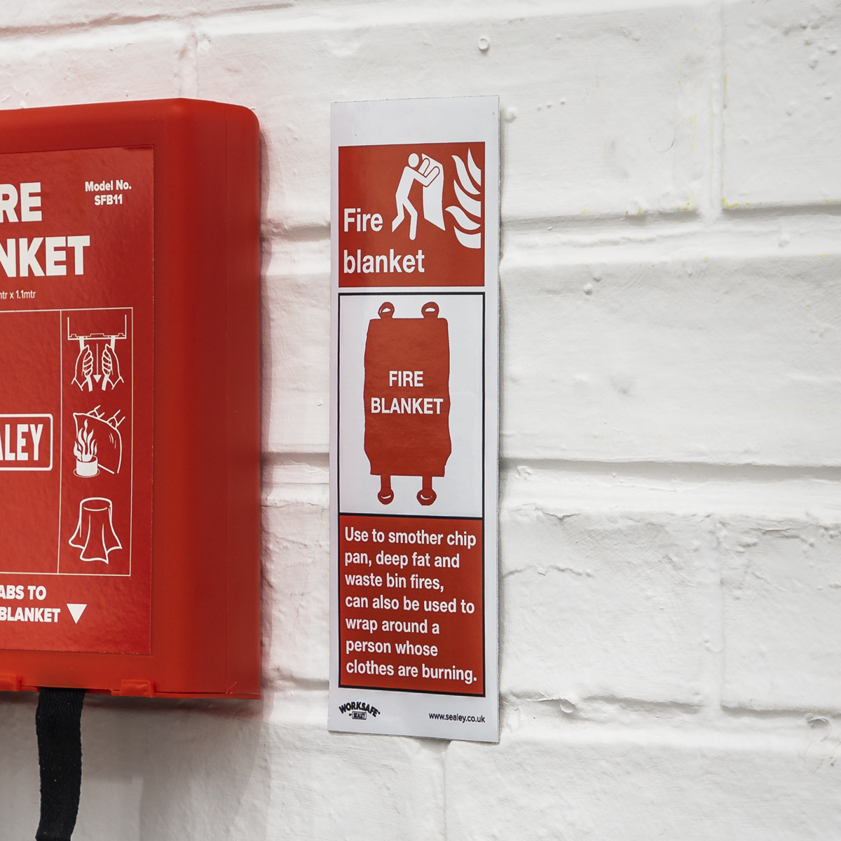 Sealey SS53V1 Worksafe® Fire Blanket Safety Sign - Self-Adhesive Vinyl - additional view 8