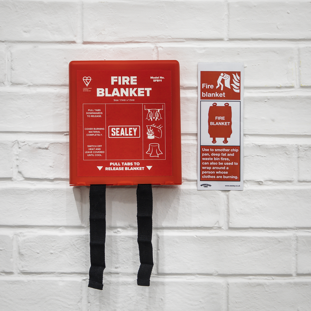 Sealey SS53V1 Worksafe® Fire Blanket Safety Sign - Self-Adhesive Vinyl - additional view 4
