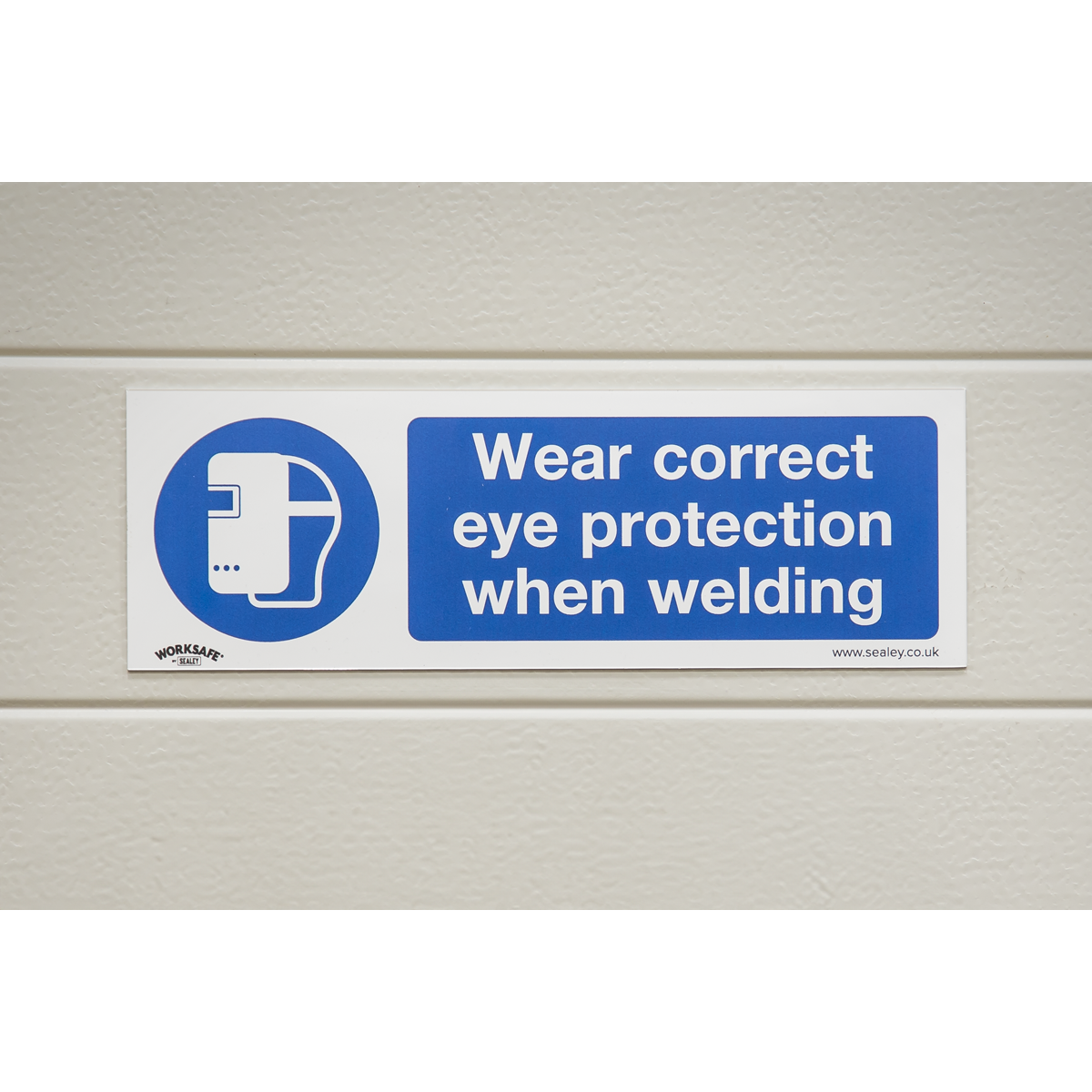 Sealey SS54P1 Worksafe® Wear Eye Protection When Welding Safety Sign - Rigid Plastic - additional view 4
