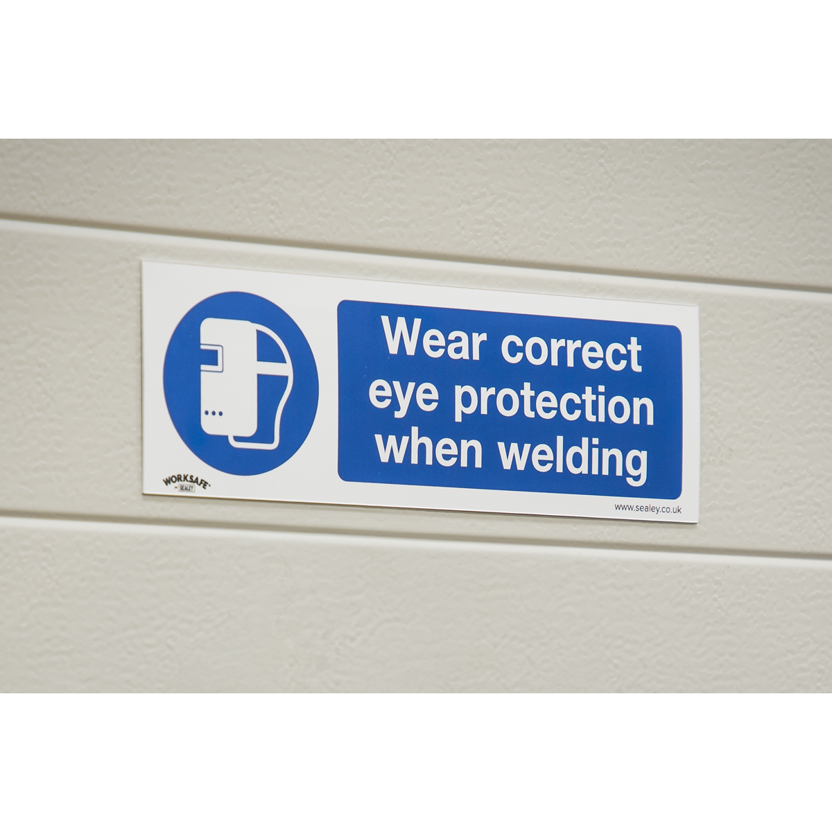 Sealey SS54P1 Worksafe® Wear Eye Protection When Welding Safety Sign - Rigid Plastic - additional view 5
