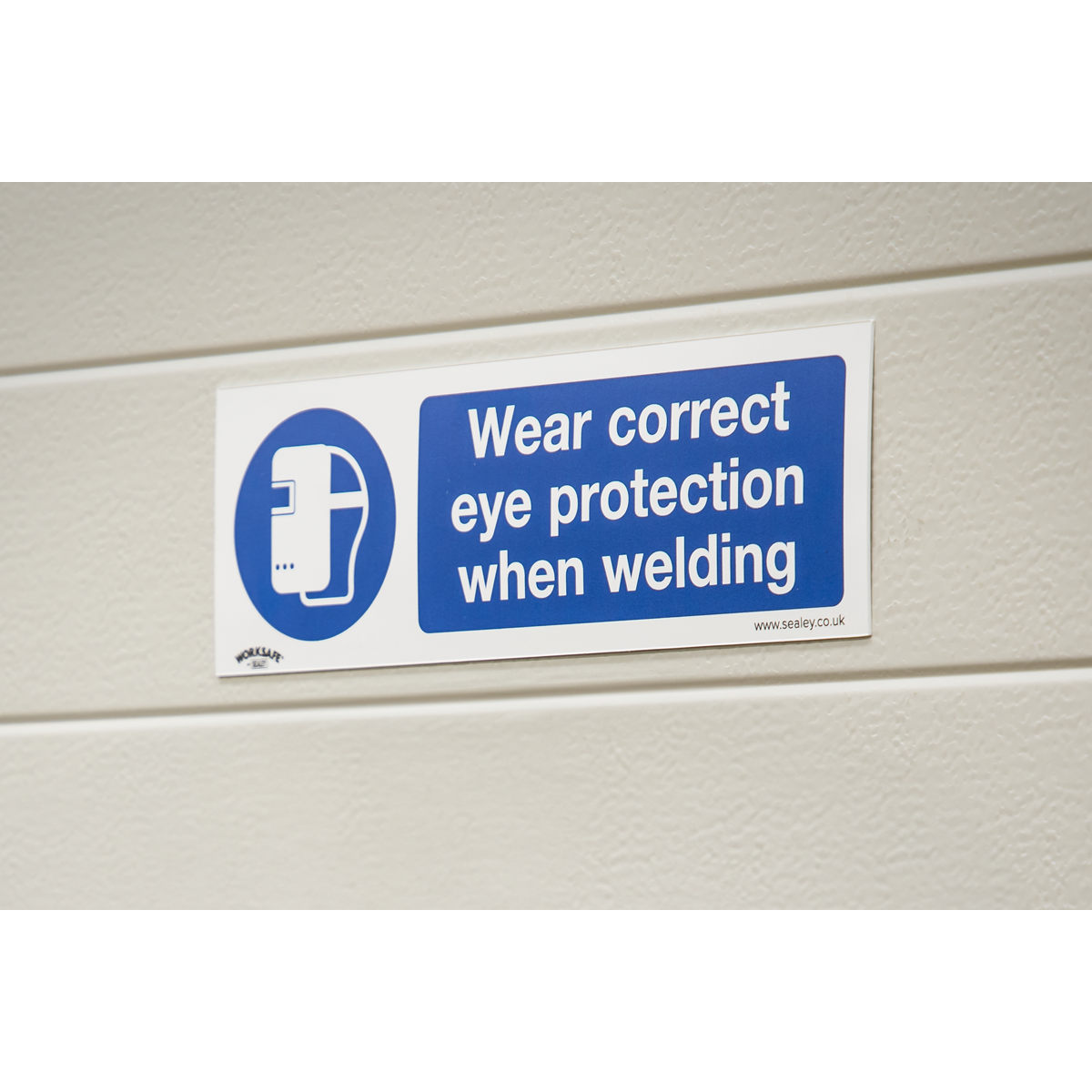 Sealey SS54P1 Worksafe® Wear Eye Protection When Welding Safety Sign - Rigid Plastic - additional view 6