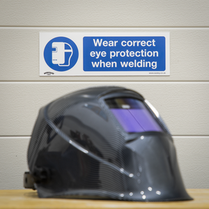 Sealey SS54P1 Worksafe® Wear Eye Protection When Welding Safety Sign - Rigid Plastic - additional view 2