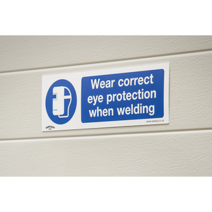 Sealey SS54V1 Worksafe® Wear Eye Protection When Welding Safety Sign - Self-Adhesive Vinyl - additional view 5