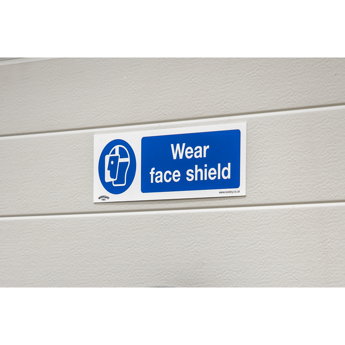Sealey SS55P10 Worksafe® Wear Face Shield Safety Sign, Rigid Plastic - Pack of 10 - additional view 2