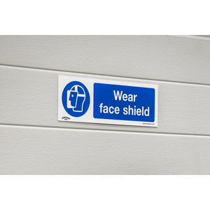 Sealey SS55P10 Worksafe® Wear Face Shield Safety Sign, Rigid Plastic - Pack of 10 - additional view 3