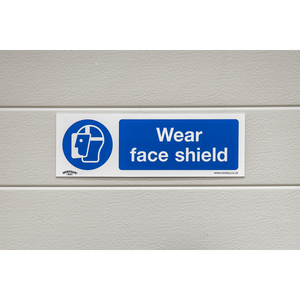 Sealey SS55V10 Worksafe® Wear Face Shield Safety Sign, Self-Adhesive Vinyl - Pack of 10 - additional view 6