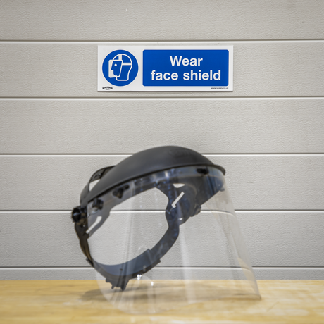 Sealey SS55V1 Worksafe® Wear Face Shield Safety Sign - Self-Adhesive Vinyl - additional view 2