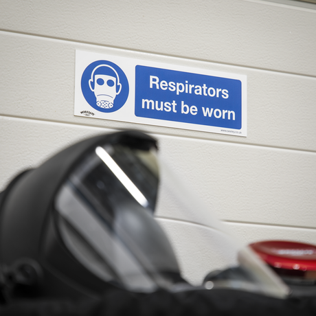 Sealey SS56P1 Worksafe® Respirators Must Be Worn Safety Sign - Rigid Plastic - additional view 2
