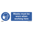 Sealey SS57P1 Worksafe® Masks Must Be Worn Safety Sign - Rigid Plastic