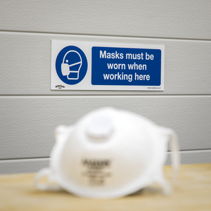 Sealey SS57V1 Worksafe® Masks Must Be Worn Safety Sign - Self-Adhesive Vinyl - additional view 5