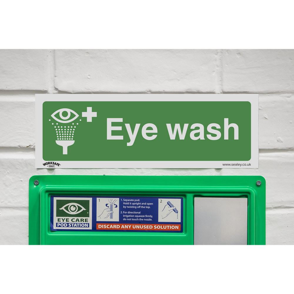 Sealey SS58P1 Worksafe® Eye Wash Safety Sign - Rigid Plastic - additional view 7