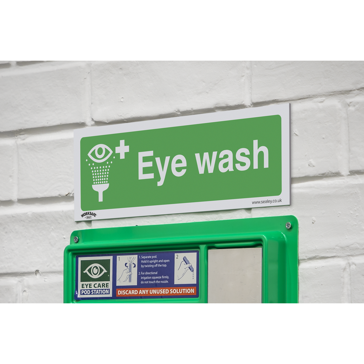 Sealey SS58P1 Worksafe® Eye Wash Safety Sign - Rigid Plastic - additional view 8