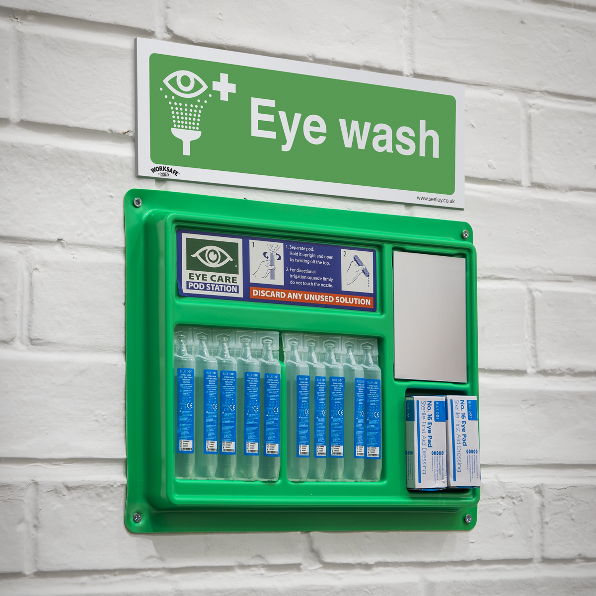 Sealey SS58P1 Worksafe® Eye Wash Safety Sign - Rigid Plastic - additional view 2