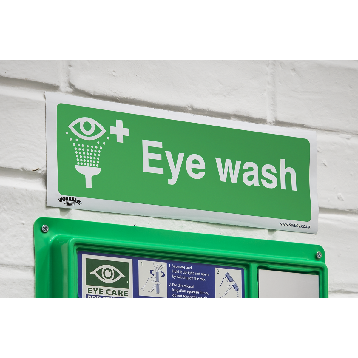 Sealey SS58V1 Worksafe® Eye Wash Safety Sign - Self-Adhesive Vinyl - additional view 3