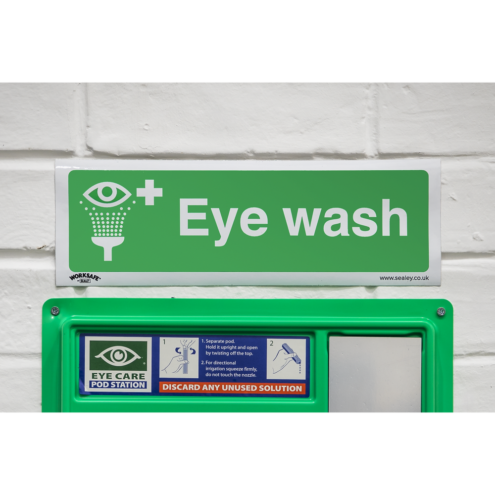 Sealey SS58V1 Worksafe® Eye Wash Safety Sign - Self-Adhesive Vinyl - additional view 4