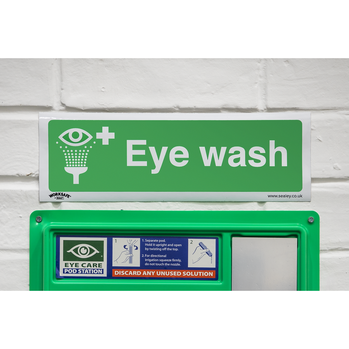 Sealey SS58V1 Worksafe® Eye Wash Safety Sign - Self-Adhesive Vinyl - additional view 4