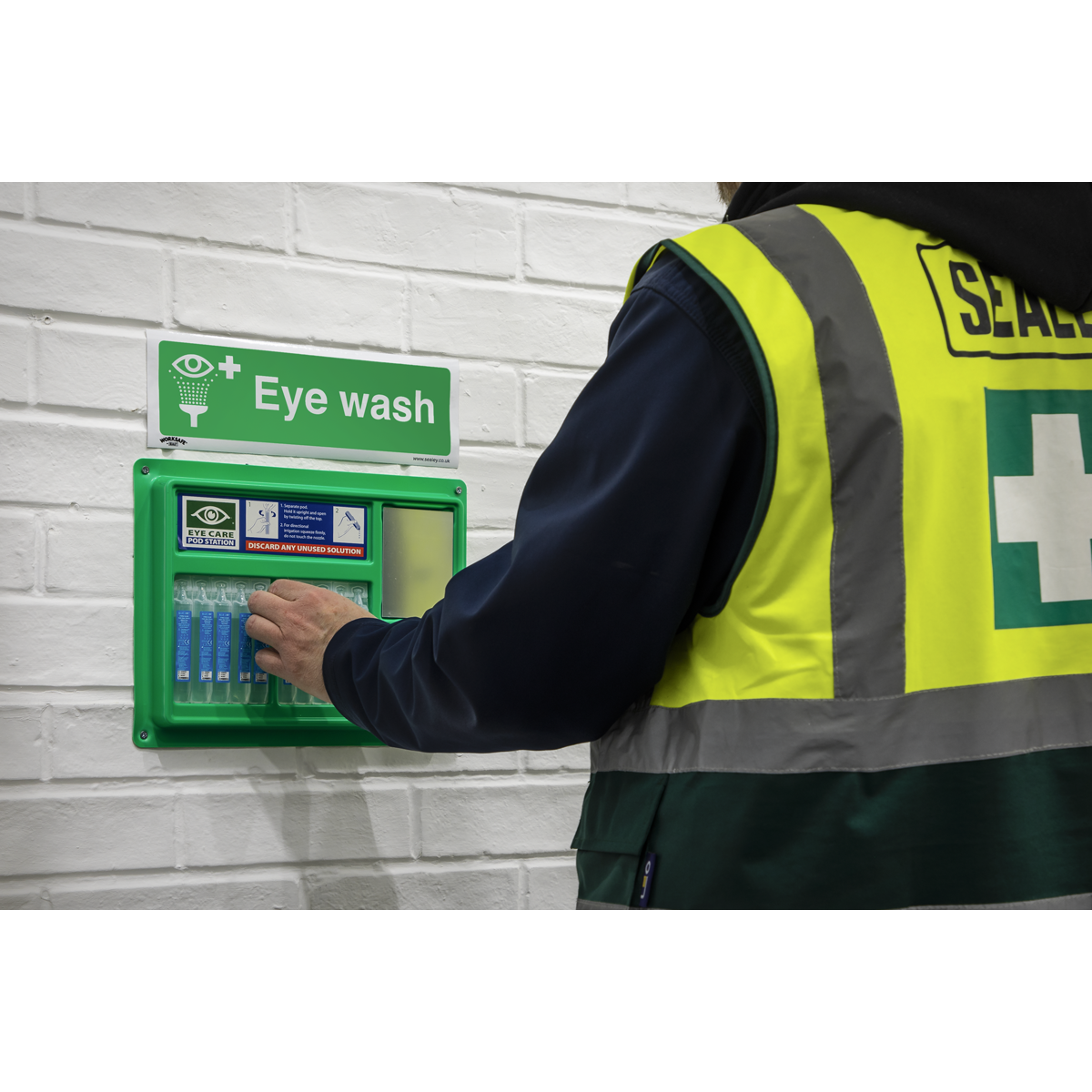 Sealey SS58V1 Worksafe® Eye Wash Safety Sign - Self-Adhesive Vinyl - additional view 7