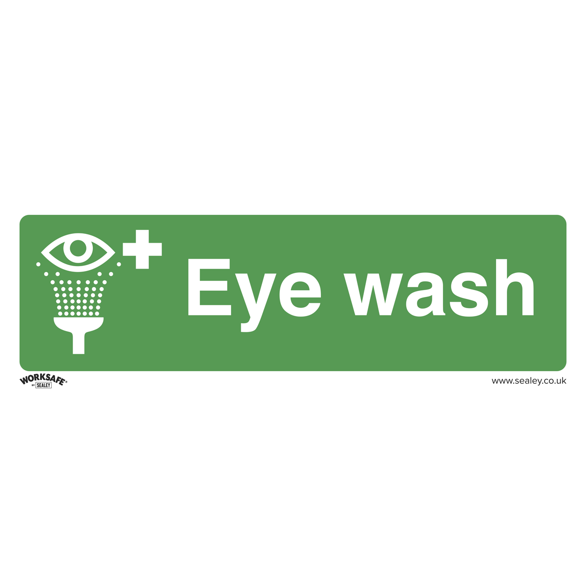 Sealey SS58V1 Worksafe® Eye Wash Safety Sign - Self-Adhesive Vinyl
