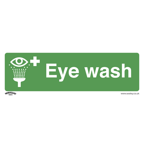 Sealey SS58V1 Worksafe® Eye Wash Safety Sign - Self-Adhesive Vinyl