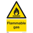 Sealey SS59P1 Worksafe® Flammable Gas Safety Sign - Rigid Plastic