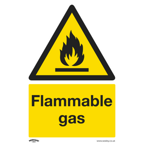 Sealey SS59P1 Worksafe® Flammable Gas Safety Sign - Rigid Plastic