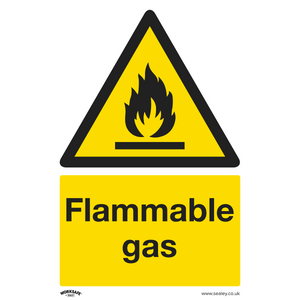 Sealey SS59P1 Worksafe® Flammable Gas Safety Sign - Rigid Plastic